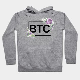 Bitcoin Orchid Border Black Hoodie